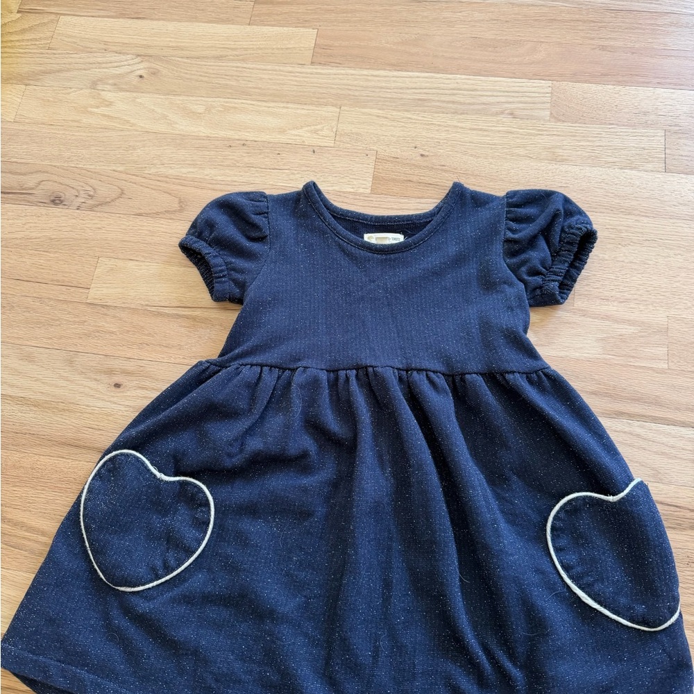 Tucker + Tate Navy Sparkle Heart Pocket Dress